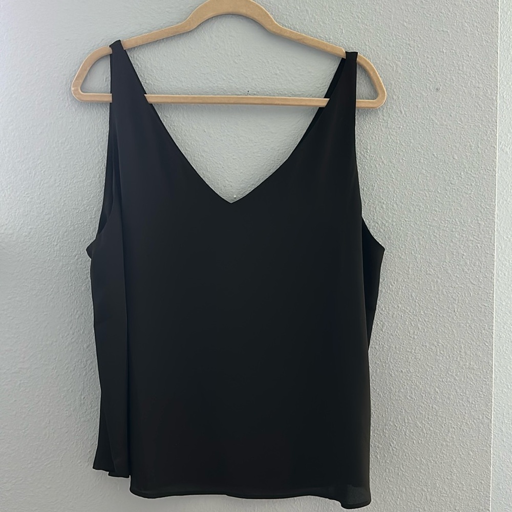 Loft flowy black tank top